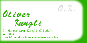 oliver kungli business card